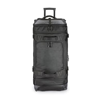 Amazon Basics Sac de Voyage à Roulettes Grand (89 cm, 137 litres),Léger et Durable en Tissu Indéchirable,Grande Capacité avec Manche Télescopique, Idéal pour les Voyages,le Travail et les Loisirs,Noir
