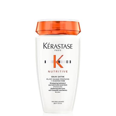 KERASTASE Nutritive - Bain Satin - Shampoing Riche en Nutriments Essentiels - Redonne Souplesse & Brillance - Formule Innovante aux Protéines Végétales et à la Niacinamide - Sans Sulfate