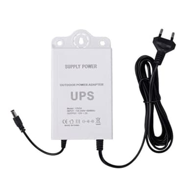 Kdouehg Alimentation sans Coupure Mini UPS 12V-2A pour WiFi, Modem, Routeur, Caméra de Sécurité avec Batterie de Secours Protectrice, Prise EU
