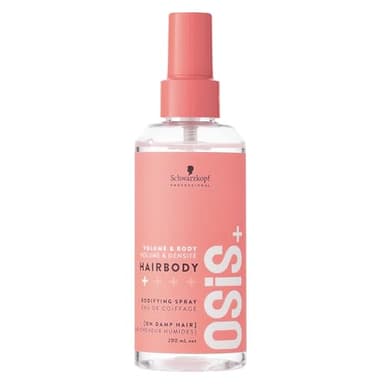 Schwarzkopf Professional OSiS Hairbody Spray Volumisant Atomiseur Sans Aérosol Sans Effet Collant Démêlant Facilite Le Coiffage Protection Thermique Fixation Légère 200 ml