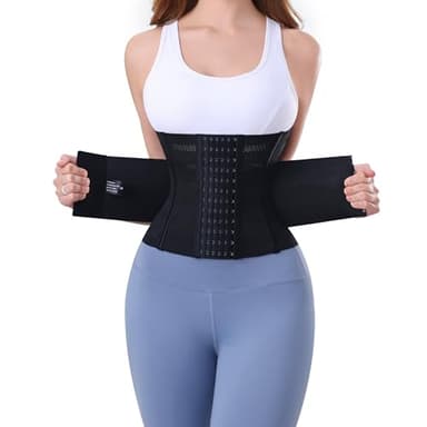 PQWEUU Ceinture de Sudation Waist Trainer Corset Minceur Ventre Plat Gaine Sport Ceinture Amincissante Taille Formateur Abdominale pour Hommes et Femmes (Noir, M)