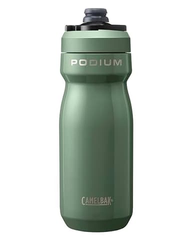 CamelBak Podium Insulated Steel 530ml bouteille d'eau vélo – 18/8 acier inoxydable – isolation sous vide à double paroi – débit élevé – étanche – léger – Moss, taille: OS