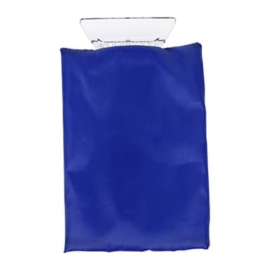 TURBOCAR - Raclette vitre gant antigivre voiture - Gant nylon avec rebord en fausse fourrure - Raclette gratte givre intégrée à l'intérieur - Couleurs panachées: rouge et bleu - Dimensions: 24 x 16 cm