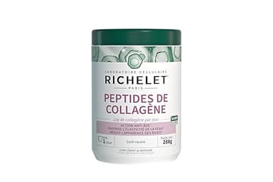 RICHELET® - Peptides de Collagène - Action anti-âge - Complément Alimentaire Peau – 12g/jour - 24 jours – Sans Sucres - 288g