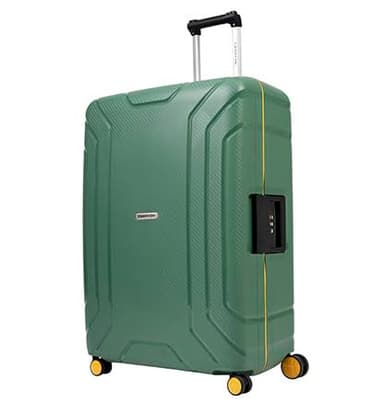 CarryOn Steward Grande Valise 75 cm à roulettes - Valise Rigide 100 L avec Fermeture Clip Verrouillage TSA (Vert, L - 75cm)