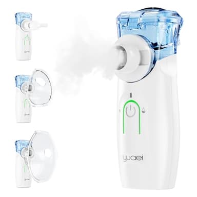 Nebulisateur Inhalateur Aerosol Adultes Portable: Nébuliseur Aerosol Portable USB - Inhalateur avec 2 masques et 1 embout buccal - Nébuliseur Convient aux Enfants Adultes Familles Chambres et VoyaAges