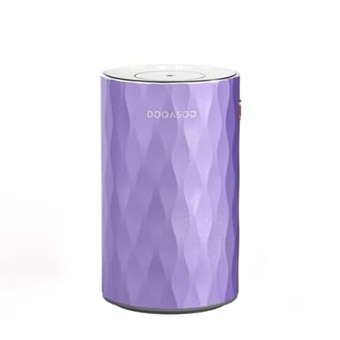 DOQASOO Diffuseur sans eau pour nébuliseur d'huiles essentielles, mini machine à air parfumé silencieux 96H avec lumière, diffuseur d'aromathérapie, mode minuterie et 4 niveaux de brume pour dormir,
