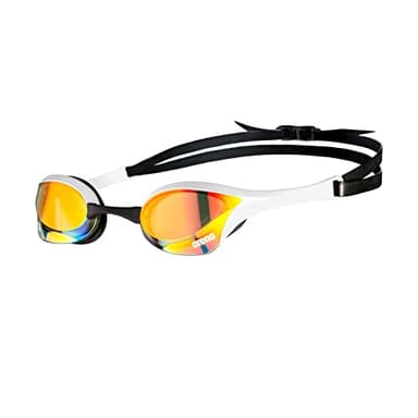 arena Cobra Ultra Swipe Mirror Lunettes de Natation Unisexe Adulte Race, Lunettes de Natation avec Lentilles Courbes Miroir, Anti-buée, Protection UV, 5 Ponts Nez Interchangeables