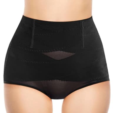 DiULi Culotte Gainante Femme,Taille Haute Élasticité Legging Gainant et Sculptant en Ventre Plat Invisible Panty,Pantalon Gainant sans Coutures,Respirable Confortable,Noir,L