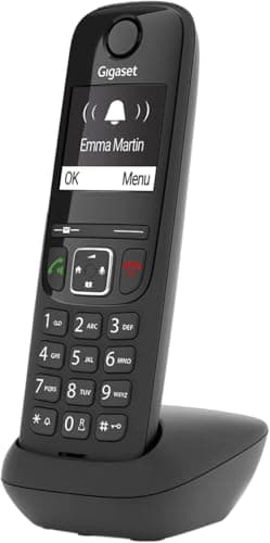 Gigaset AS690HX Téléphone Portable avec Fonction Mains Libres de Haute qualité, Clavier éclairé et Grand écran, liste Noire, Journal d’appels passés, reçus et manqués, Version Italienne