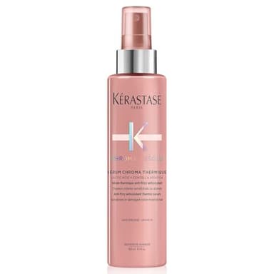 Kérastase, Chroma Absolu, Sérum Thermo-Protecteur, Hydratant & Anti-Frisottis, Sans Rinçage, Pour Cheveux Colorés Sensibilisés ou Abîmés, Sérum Chroma Thermique, 150 ml