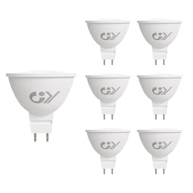 GY Ampoule LED GU5.3 MR16, 4.5W Équivalent 40W 663LM 3000K Blanc Chaud, Angle de Faisceau 120°, Ampoules LED 12V Classe C, Non-Dimmable, Lot de 6