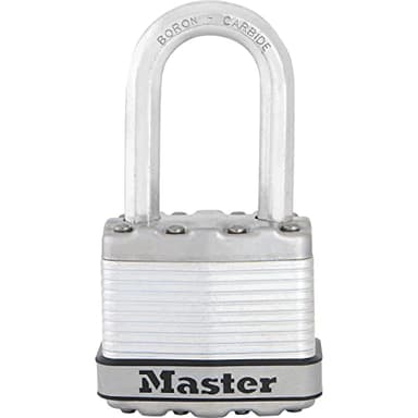 MASTER LOCK Cadenas Haute Sécurité [A Clé] [Acier Laminé] [Extérieur] [Anse M] M1EURDLF - Idéal pour les remises, les garages, les clôtures et les portails