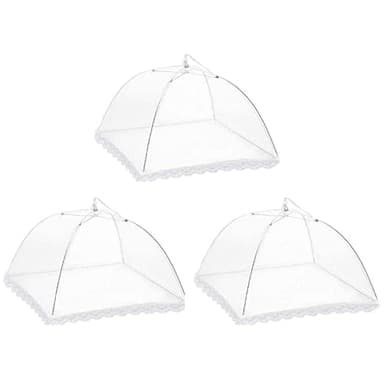 Tokaneit 3 Pièces Couverture Pliable Couverture Alimentaire Tente Couverture de Fruits Couverture de Gâteau Protection Contre Les Mouches pour la Nourriture Barbecue fêtes buffets Camping