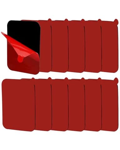 Acual 12 Pièces Autocollants Double Face Extra Forts Puissant Adhésif Colle Pastille 34 x 44 x 0.8 mm Fixation Murale sans Percer ni Clou ni Vis pour Decoration Maison Bureau