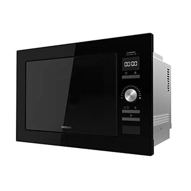 Cecotec Micro-ondes encastrable numérique et tactile GrandHeat 2500 Built-in Touch SteelBlack, 900 W de puissance. 25 L, gril de 1000 W, 8 fonctions préréglées, Minuterie (Noir)
