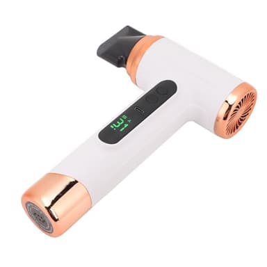 Sèche-Cheveux Portable Rechargeable à Froid et Chaud pour Voyage, Petit Sèche-Cheveux sans Fil 200 W avec Buse, Batterie Intégrée de 15 000 MAh, pour Tous les Types de Cheveux