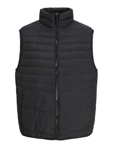 JACK & JONES Homme Jjestate Packable Bw Collar Noos Gilet Matelassé, Noir, XL EU