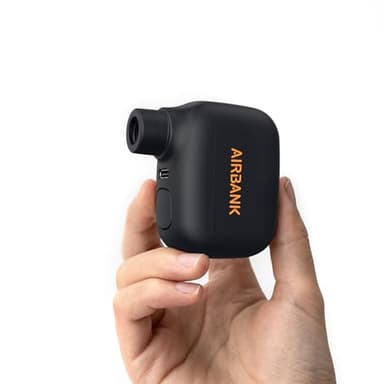 AIRBANK Mini pompe à vélo Pocket SE, pompe à air électrique pour vélo de route, gonfleur de pneu de vélo pour valve Schrader et Presta avec batterie rechargeable 100 PSI