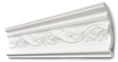 DECOSA Moulure G34 (Greta) - polystyrène - blanc - 75 x 120 mm - longueur 2 m - 16 pièces (=32 m)