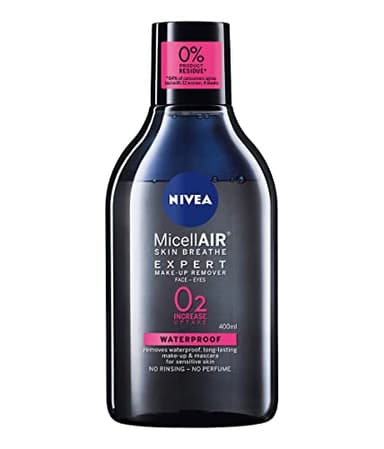 NIVEA Eau micellaire 400 ml imperméable Nivea MicellAIR Formule 3 en 1 qui élimine efficacement le maquillage, les nettoyants et l'hydratation de la peau sans frotter, utiliser des micelles pour