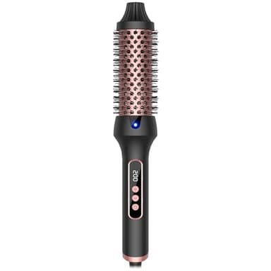 Thermal Brush 38MM 120-200℃ Écran LCD & Ionique Brosse Chauffante Coiffante Double PTC Fer à Friser Peigne Chauffant Brosse Lissante pour Cheveux Boucleur Cheveux Lisseur Cheveux Cadeau Femme