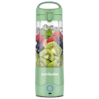 nutribullet Portable NBP003LG, Blender Portable avec tasse de 475ml, 4 lames, tasse en Tritan, + 15 cycles d'utilisation, Chargement USB-C, Couleur Vert Clair