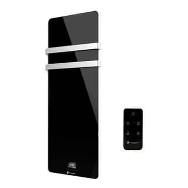 Sèche-Serviette Electrique en Verre mural Omiros Sannover 850 W Noir