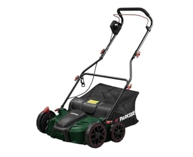 Parkside® Scarificateur électrique 2 en 1 aérateur de pelouse aérateur de sol 1800 A1, 1800 W, pour pelouses jusqu'à 600 m², largeur de travail : 37 cm