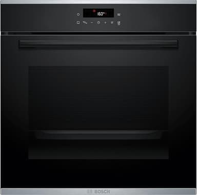 Bosch HBA272BB3 Série 4 Four encastrable 60 x 60 cm Pyrolyse auto-nettoyage LED Touch Control 3D Air chaud 10 programmes automatiques Aide au nettoyage hydrolytique Chauffage rapide Noir