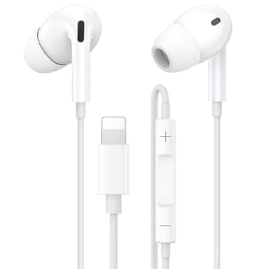 Écouteurs Filaires pour iPhone, [Certifié MFi] Casque Antibruit Stéréo HiFi, Écouteurs Intra-Auriculaires avec Micro et Contrôle du Volume pour iPhone 14/14 Pro/13/12/11/XR/XS/X/8/7/SE