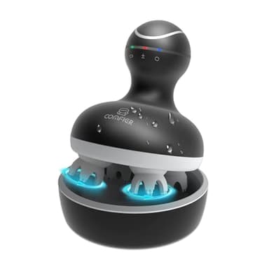 COMFIER Masseur électrique du cuir chevelu, imperméable à vibrations multi-modes, gratte-tête portable, pour chiens et chats pour un nettoyage en profondeur et pour se détendre