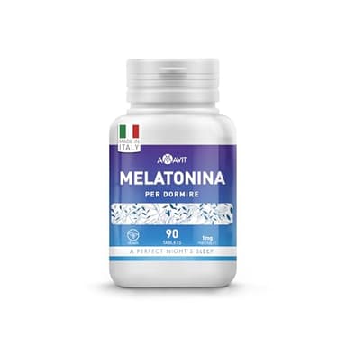 Melatonine Pure Naturelle 1mg [Facile à Avaler] Mélatonine Hautement Biodisponible pour Sommeil Adulte avec Adénosine Glycine - Cachet pour Dormir - Melatonin 90 Comprimés sans Gluten/Lactose