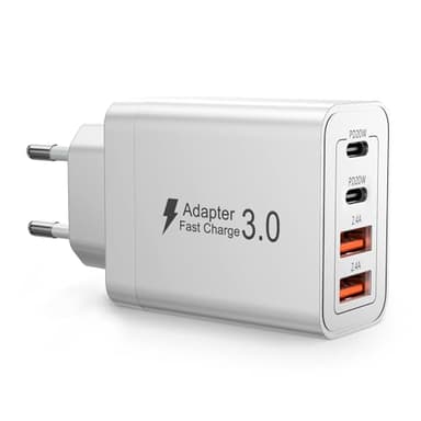 Chargeur USB C Rapide, 40W Multiport Prise USB C, Bloc Chargeur Charge Rapide, Adaptateur Secteur, Android Téléphones, iPhone, Samsung, Appareils Electroniques, Compact, Sécurisé, Idéal pour le Voyage