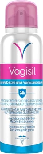 Vagisil Déodorant Intime Féminin en Spray, Utilisation Quotidienne Sans Alcool, Protection 24h contre les Odeurs, 125 ml
