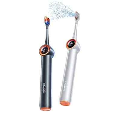 RANVOO [Vibration et Nettoyage 2-en-1] Brosse à Dents Électrique Sonique AirJet à Bulles, Élimination 100% de la Plaque, Grise pour Adulte Protège les Gencives Nettoie et Blanchit les Dents