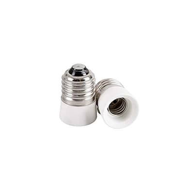 Mextronic Adaptateur de base de lampe : convertisseur en céramique E27 vers E14 pour ampoules LED, halogènes, ampoules CFL (2 pièces) Mextronic Adaptateur de base de lampe : convertisseur en céramique