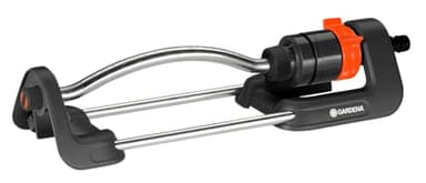 Arroseur pour surfaces carrées Gardena Aqua S : Arroseur pour l’arrosage de surfaces de 90-220 m², portée 7-17 m, distance de jet max. 13 m, filtre métallique intégré (18700-20)