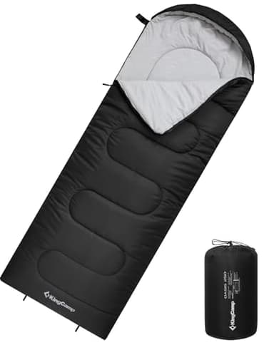 KingCamp Sac de Couchage Adulte Sac de Couchage Ultra Léger 3-4 Saisons Sleeping Bag Camping et Randonnée avec Capuche Compact Duvet Grand Froid pour Camping Trekking Voyage Hiking Extérieur