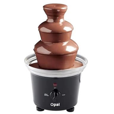 Opal Ensemble à fondue électrique à de fontaine de chocolat-Acier inoxydable-3 étages -500ml-90W-de grande taille avec base de marmite à chaud