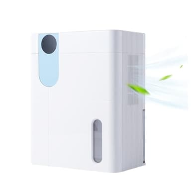 Déshumidificateur Silencieux, Réservoir D'eau de 4 L, Déshumidificateurs pour Salle de Bain, Chambre à Coucher, Sous-Sol, avec Arrêt Automatique, Réglage de La Minuterie et Dégivrage Automatique