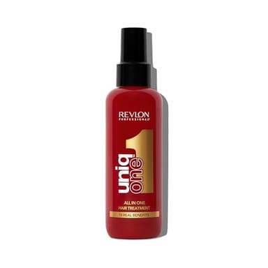 Revlon Professional UniqOne, Masque en Spray Sans Rinçage (150 ml), Soin Cheveux Nourrissant et Réparateur, Formule Vegan, Tous Types de Cheveux, Classique Rouge