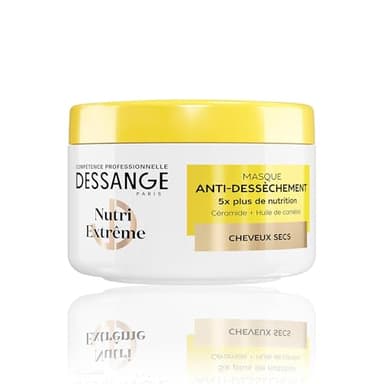 DESSANGE - Masque Cheveux Anti-Dessèchement Nutri-Extrême - Formule Enrichie En Céramide & Huile De Camélia - Nourrit, Protège & Adoucit - Cheveux Secs - 280ml