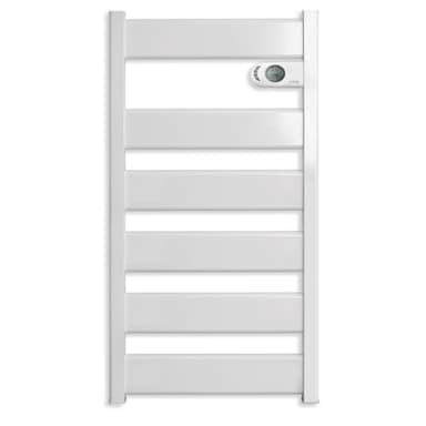HJM LYSA 750 Sèche-serviettes électrique en céramique Blanc 750 W Basse consommation Programmable 24/7 Fonction Turbo