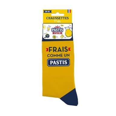 STC Chaussette Homme - Frais comme un pastis - Taille Unique 39-45