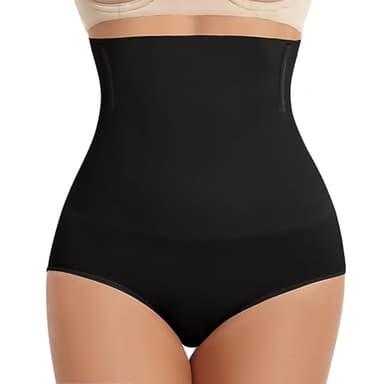 Tuopuda Culottes Gainante Sculptantes Femme Taille Haute Panty Invisible Gaine Amincissante Ventre Plat Shapewear Minceur Body Shaper Slip sous-Vêtements, Noir, M
