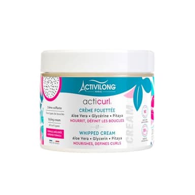 ACTIVILONG - Crème Fouettée Acticurl - Sans Rinçage - Cheveux Bouclés - Définit Les Boucles Et Nourrit - 98% D'Ingrédients Naturels - Made In France - 300ml