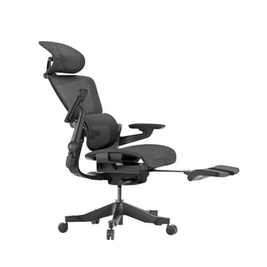 HINOMI H1 Pro V2 Chaise de Bureau Ergonomique avec Repose Pied, Support Lombaire 3D, Fauteuil de Bureau Ergonomique Pliable, Accoudoirs, Siege de Bureau Inclinable 136° (Noir, Moyen)