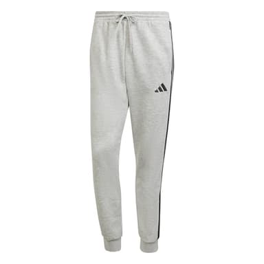 Adidas Herren Essential Three Stripes Fleece Pant, Medium Grey Heather/Black, L