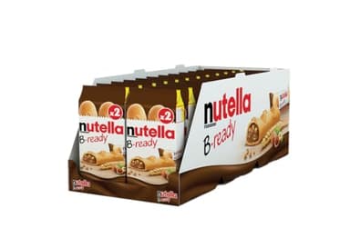 Nutella B-ready – Biscuits Fourrés à la Pâte à Tartiner Nutella® – Gaufrette pour le Goûter – 24 x 2 barres